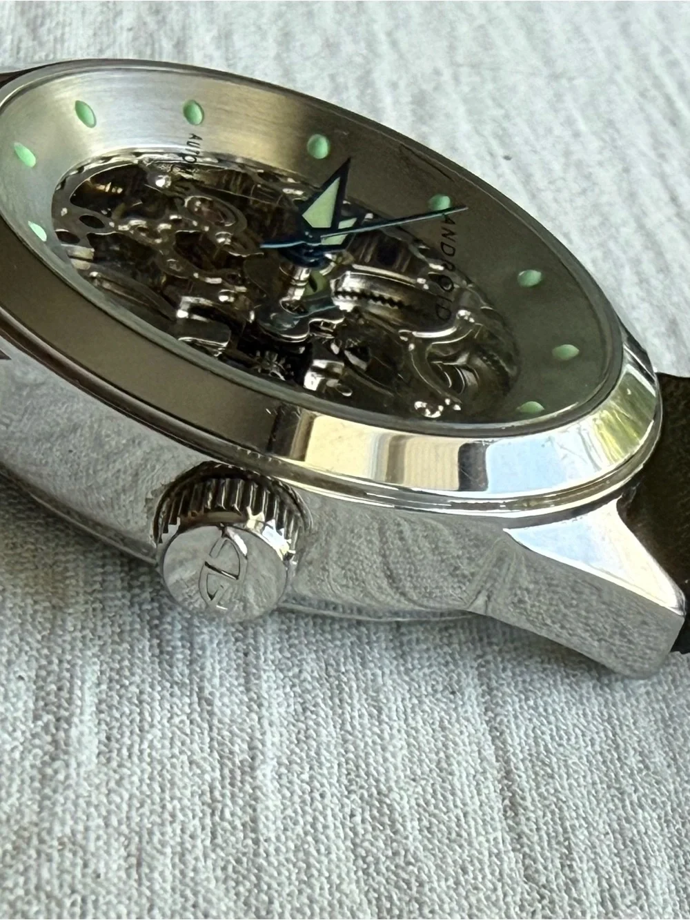 Android AD292 Skeletal 100M 42mm Automatic Watch - Exhibition Case!